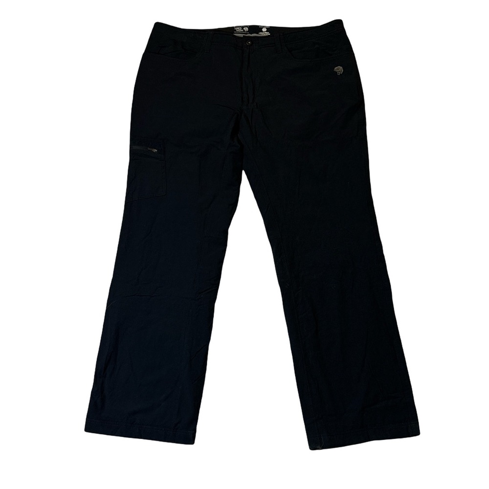 Mountain Hardwear mens 38x32 black fleece lined outdoor hiking cargo pants EUC